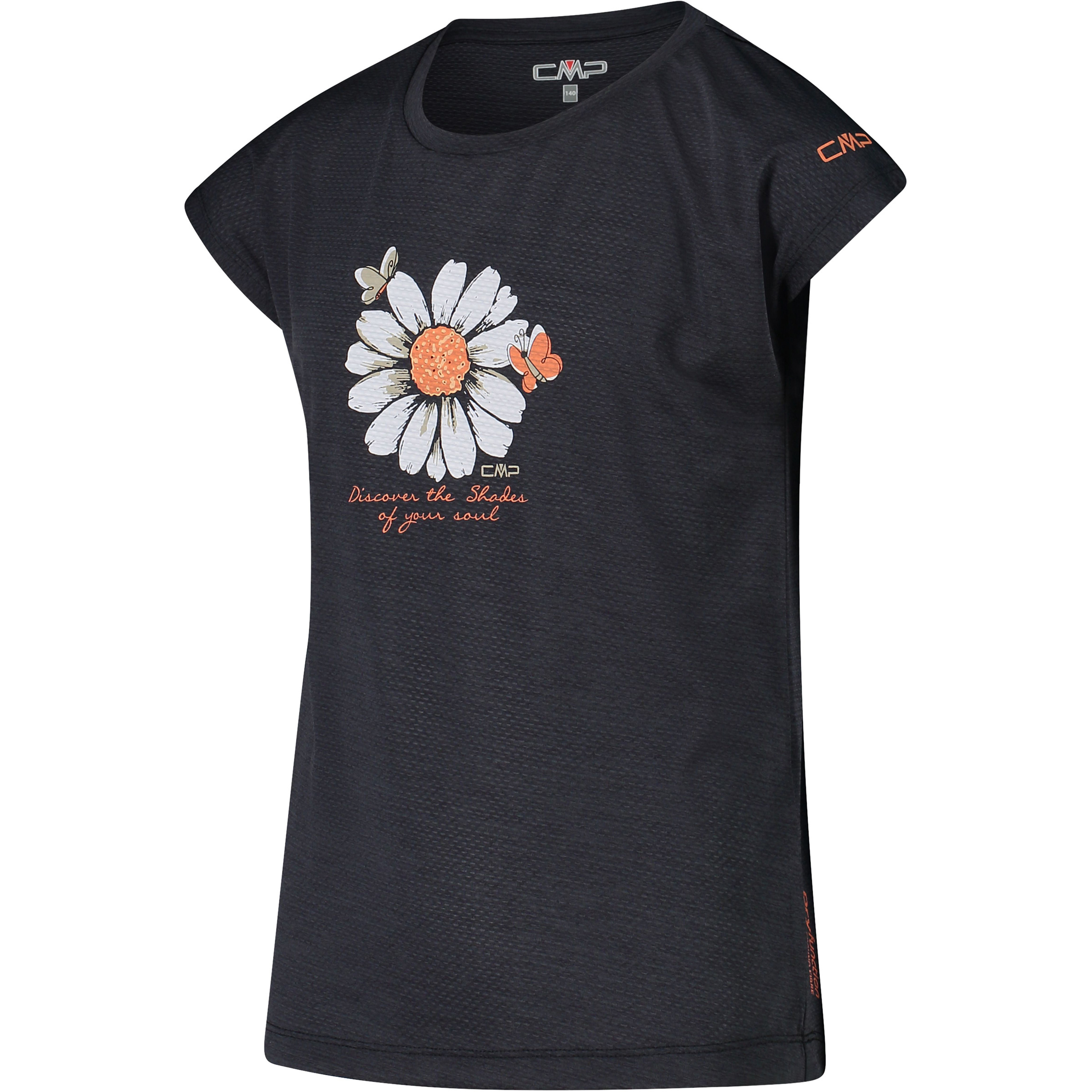 CMP Kinder T-Shirts grau Größe 116 Trekking Atmungsaktiv