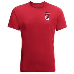 Jack Wolfskin Herren Vonnan S/S Graphic T-Shirt - M - Red Glow