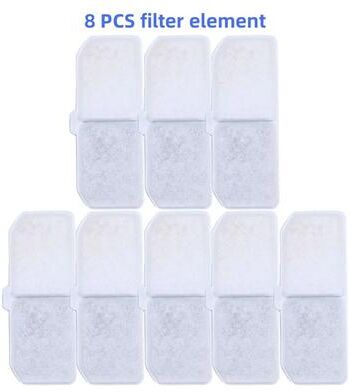Uplift Picks Rectangular Cat Water Fountain Filters Activated Carbon Replacement Cartridges For Pet Drinkers 8 Pcs