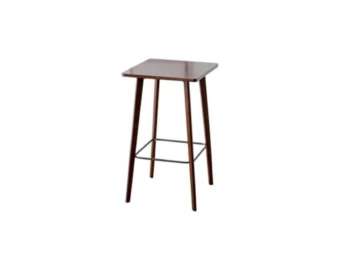 wD7rE5bm6z Bartisch Hölzerner Küchen-Esstisch, einfacher quadratischer Freizeit-Hochtisch for Kneipen for Enge Räume(Bruin)