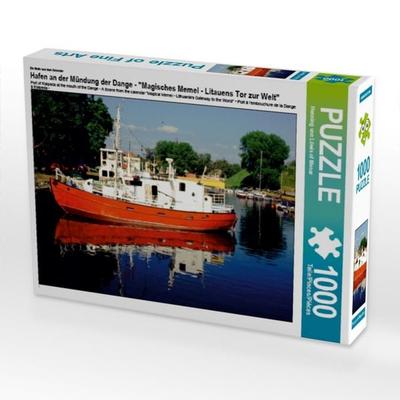 CALVENDO Puzzle Hafen an der Mündung der Dange - Ein Motiv aus dem Kalender 'Magisches Memel - Litauens Tor zur Welt' 1000 Teile Puzzle quer | 1000