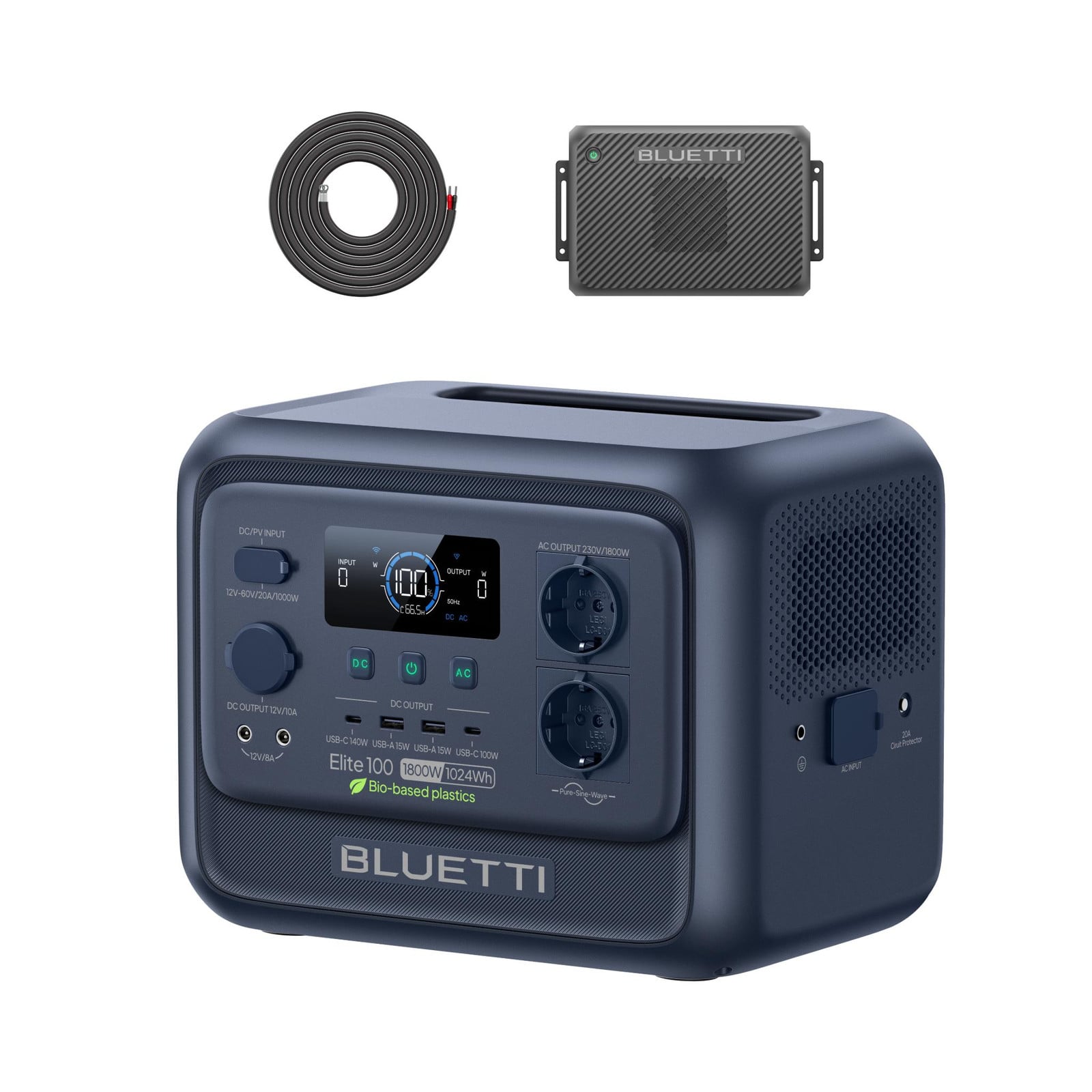 Bluetti Elite 100 V2 Draagbare Powerstation met 2 x 1024Wh LFP en 1200W Generator-oplader