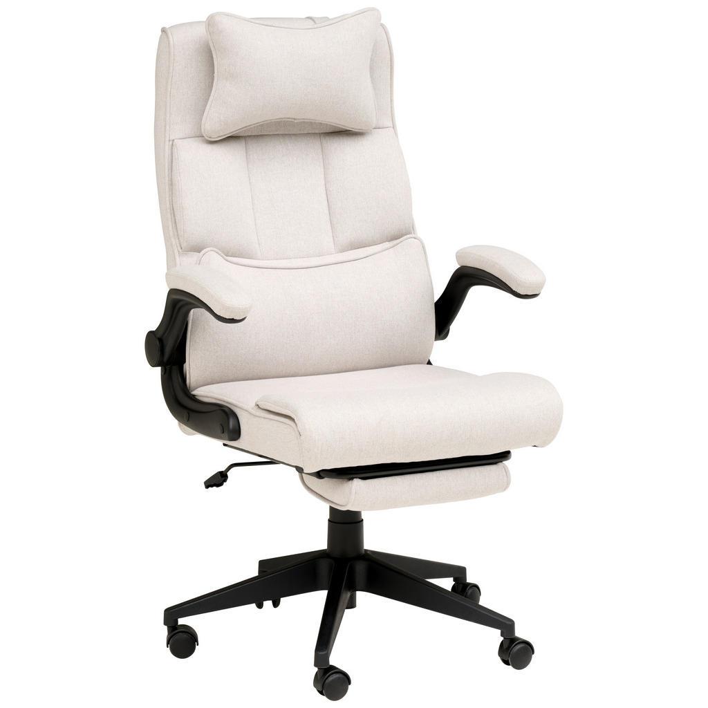 Livetastic Chefsessel , Creme , Metall, Kunststoff, Textil , Drehkreuz , 62x112-122x65 cm , inklusive Armlehnen , Büromöbel, Bürostühle, Chefsessel