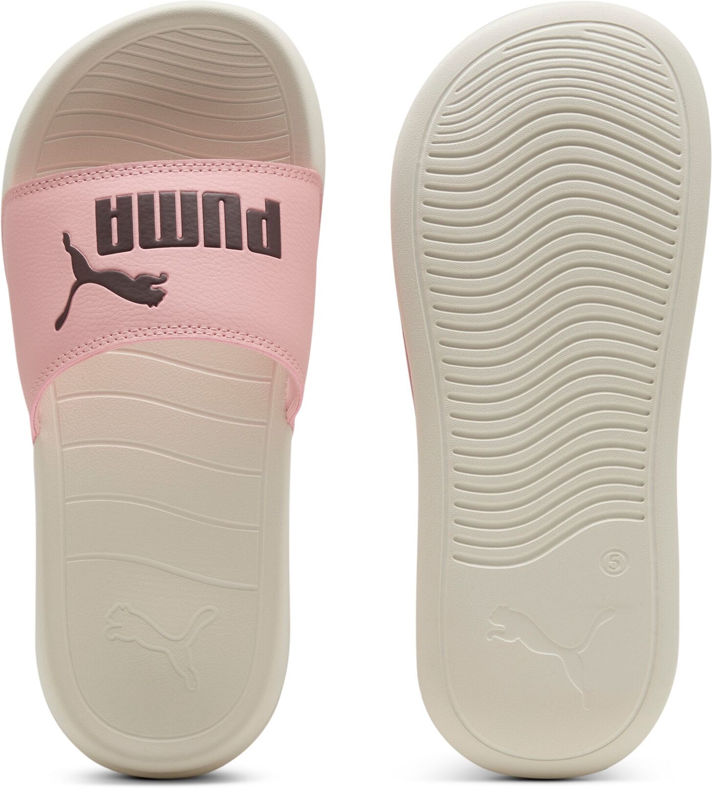 Badesandale PUMA "POPCAT 20 BX", Damen, Gr. 39, Textil, rosa (rosy outlook, chocolate braun, alpine snow), Synthetik, unifarben, Schuhe Badesandale, für Strand, Pool und Freizeit, mit weichem Textil-Innenmaterial rosy outlook, chocolate braun, alpine snow
