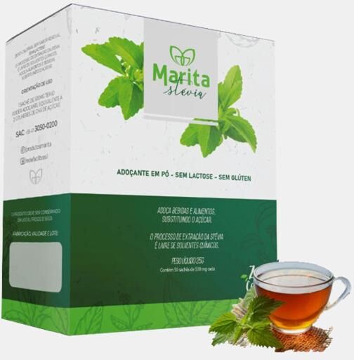 MARITA STEVIA ADOÇANTE NATURAL 50 SAQUETAS 25g