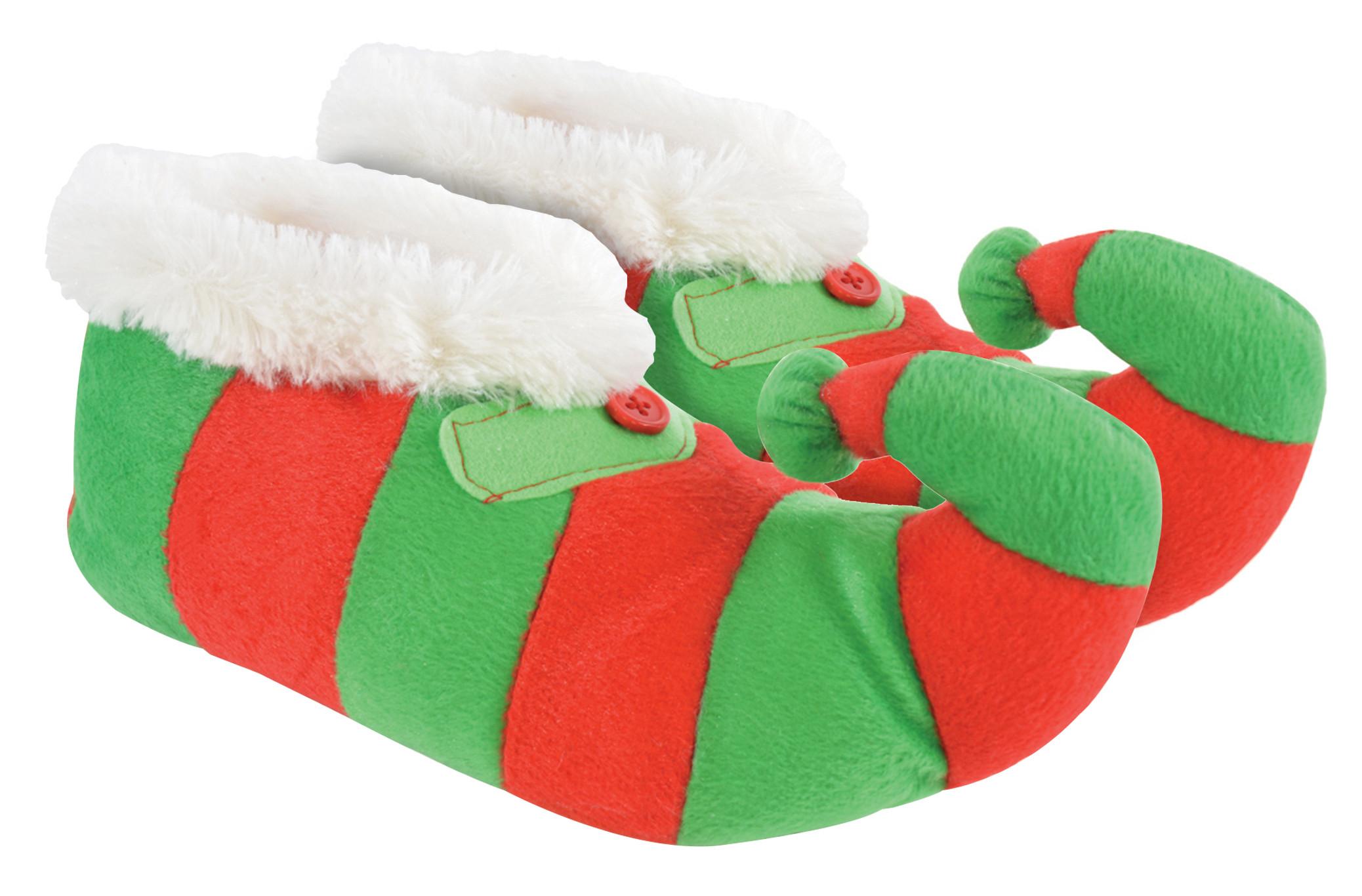 Nieuwigheid Kinderen Kerst Elf Pantoffels - Rood Groen