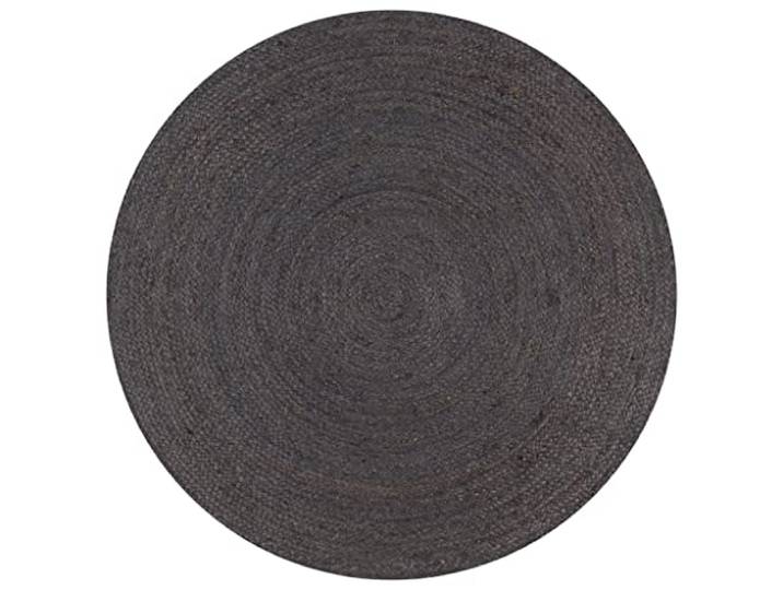 vidaXL Vloerkleed handgemaakt rond 90 cm jute donkergrijs