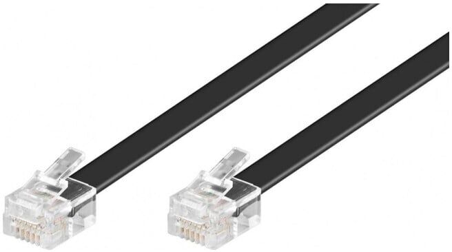 Goobay Câble de connexion RJ12 10m, noir, mâle/mâle 50323 (50323)