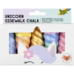 folia Einhorn Straßenmalkreide farbsortiert