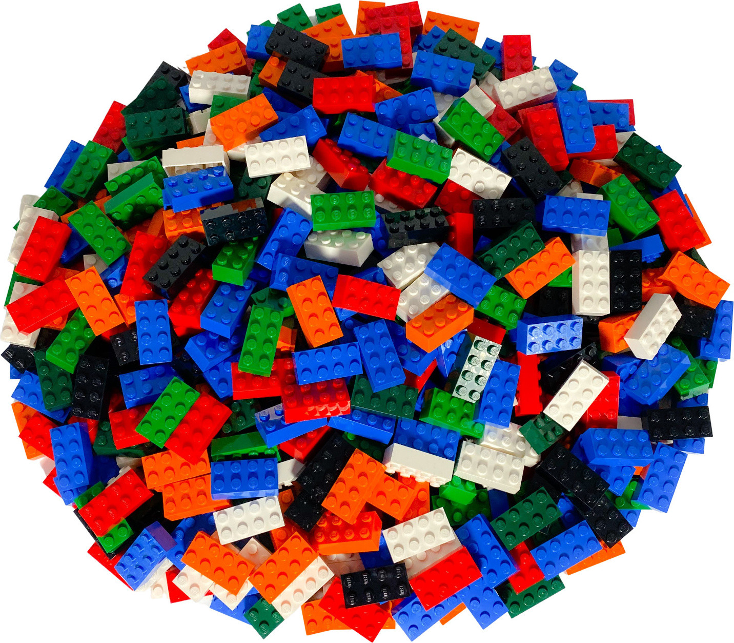 LEGO 2x4 bouwstenen gemengde kleuren 1000 stuks