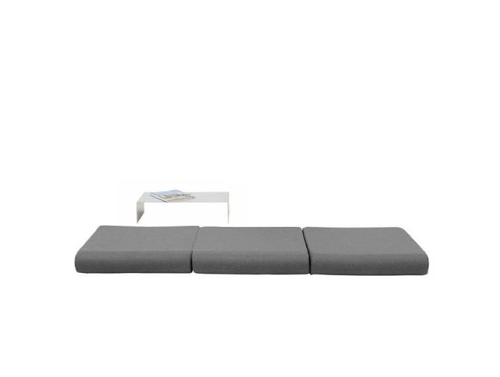 Softline Faltmatratze Bingo Filz anthrazit/Aluminium grau, Designer Michiel van der Kley, 65x12x65 cm