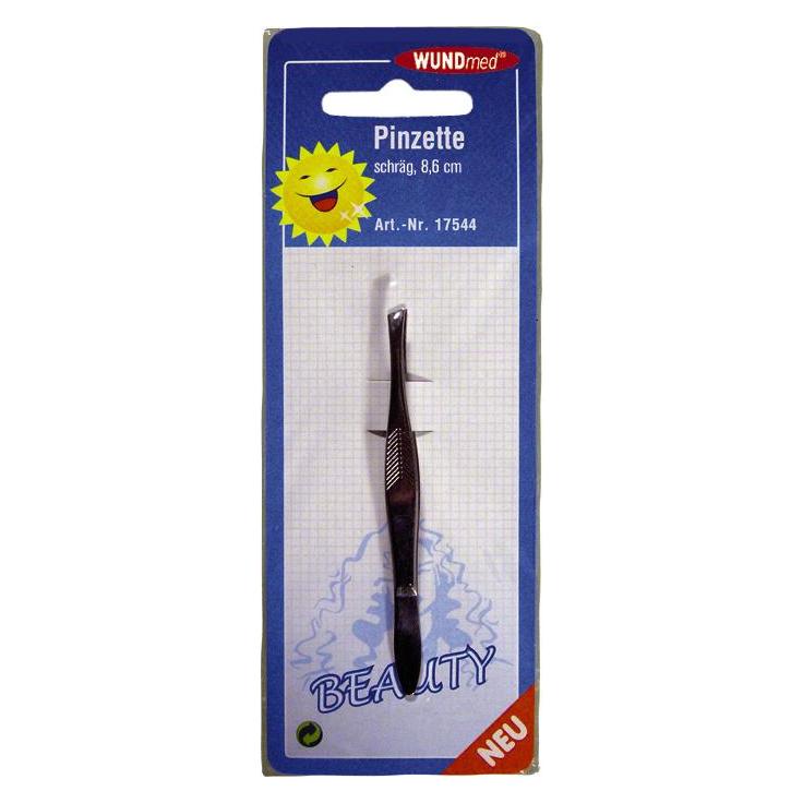 Wundmed Pinzette abgeschrägt 8,6cm (06-016)