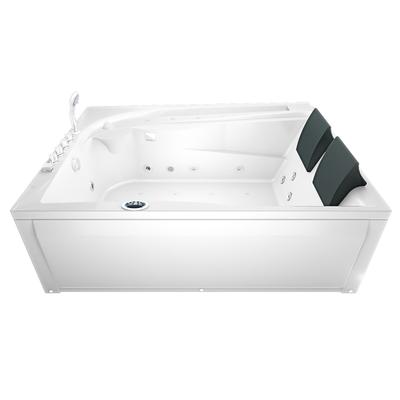 AcquaVapore Whirlpool Pool Badewanne Eckwanne Wanne W12H-B-SC 180x135cm aktive Schlauch-Reinigung