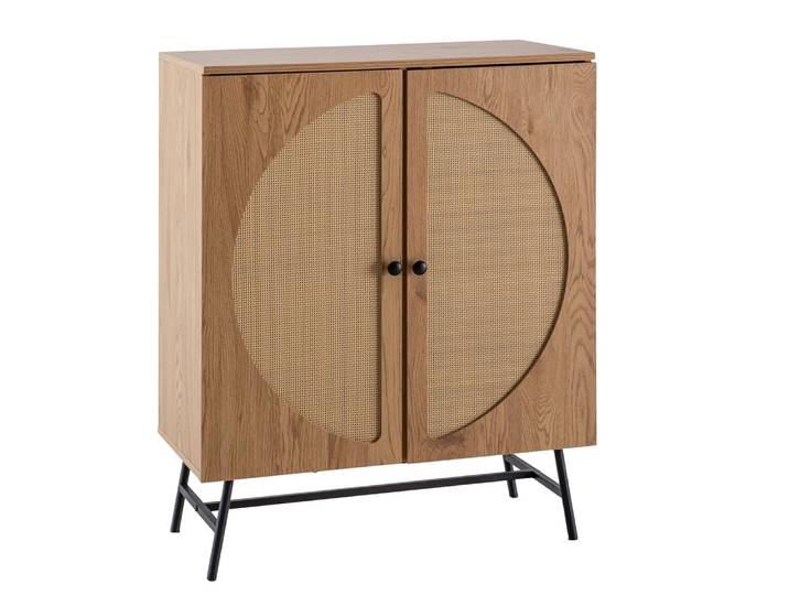 Kommode French , Geflecht , braun / schwarz