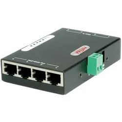 Roline Gigabit Ethernet PoE Injektor, 4 Ports (802.3af (PoE), 802.3at (PoE+), 120 W), PoE Injector