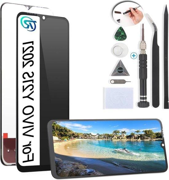 Vivo Y21S LCD-scherm reparatieset met touchscreen en gereedschapset, zwart