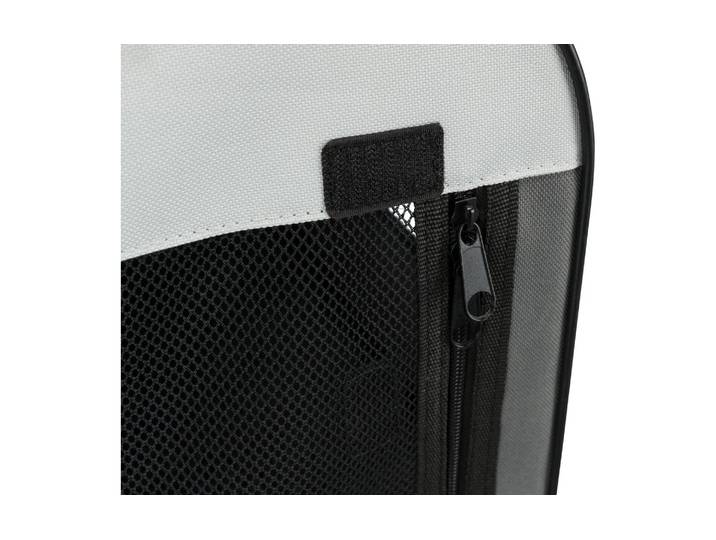 Tiertransportbox TRIXIE Basic M-L , schwarz-weiss (dunkelgrau, hellgrau), B:70cm H:75cm T:95cm, Kunststoff, Polyester, Tiertransportbehälter, Tiertransportbox