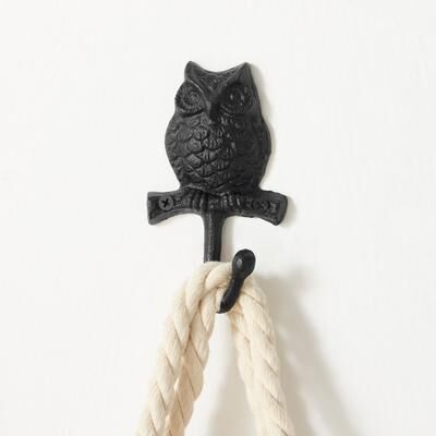 Danya B. 4 Piece Owl on Branch Decorative Wall Hook Set