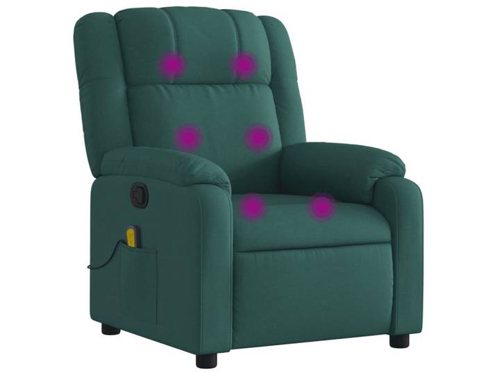 vidaXL Massagesessel, Relaxsessel Dunkelgrün Stoff