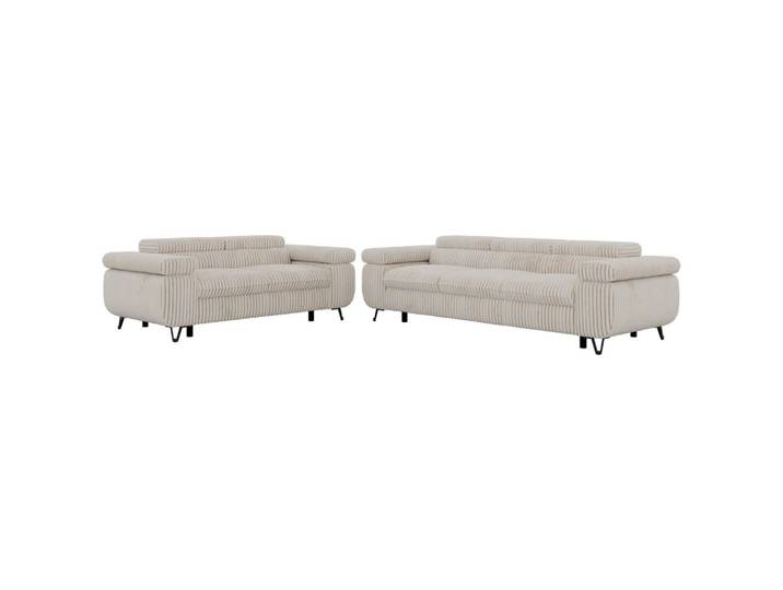 SITZGARNITUR PETER 2+3 - Beige Cord