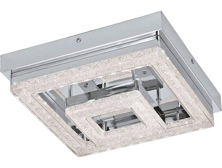 Eglo 95659 Fradelo LED Plafonnier 24 x 24cm 1250lm Chrome Clair