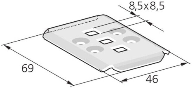 pflitsch Connecteur de liaison GK L X4 galvanisé électrolytiquement (GKLX4S)