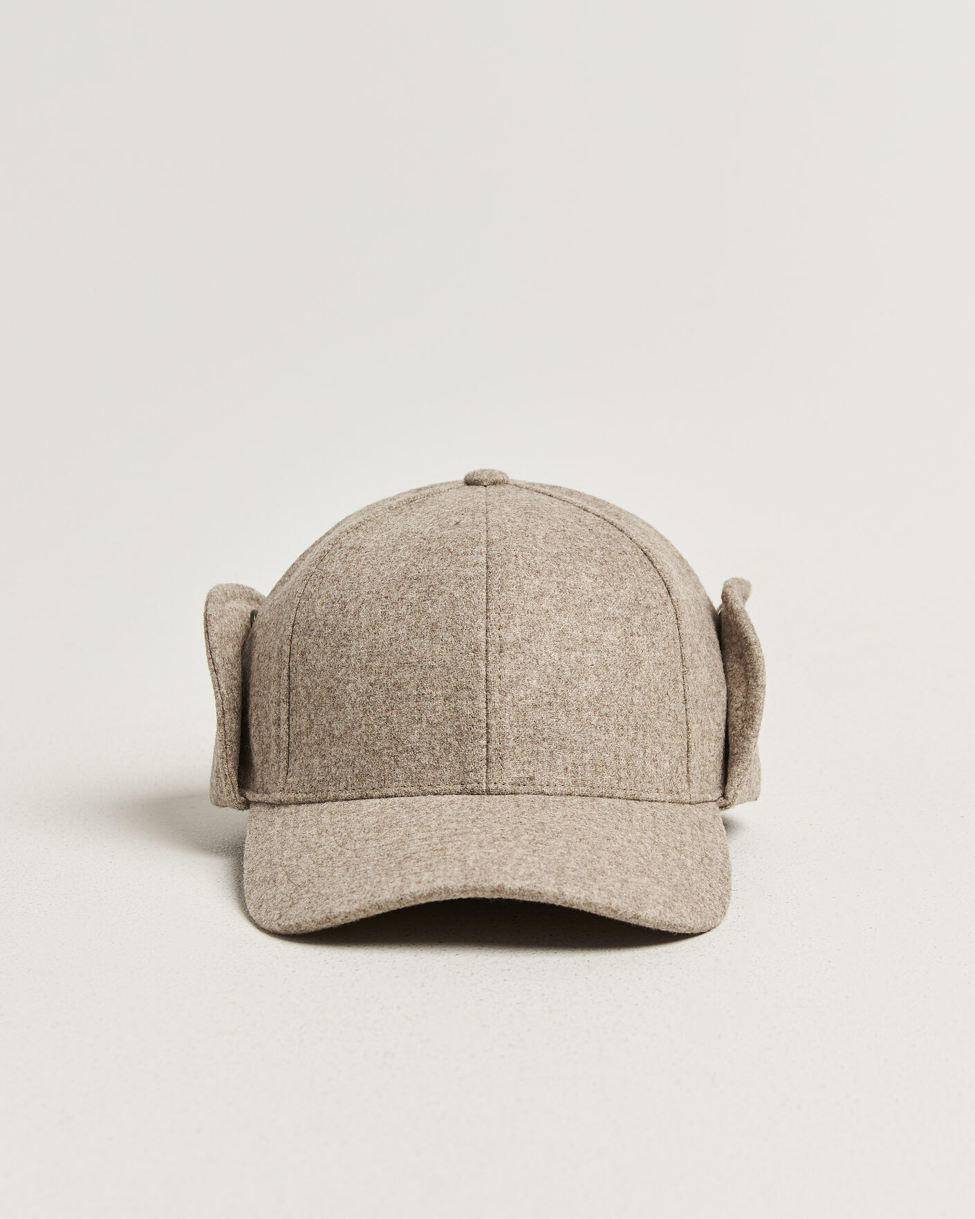 Varsity Headwear Merino Wool Earflap Baseball Cap Umber Beige men M Beige