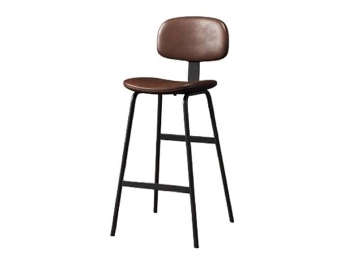 Barstühle Brauner Bar-Hochstuhl mit weichem Bezug und Rückenlehne, 75 cm