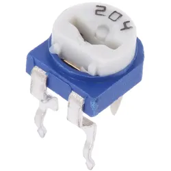 Trimmpotentiometer, 1-Drehung, liegend, 200kΩ, 100mW