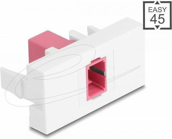 Delock Easy 45 Klikmodule SC single-mode paars wit