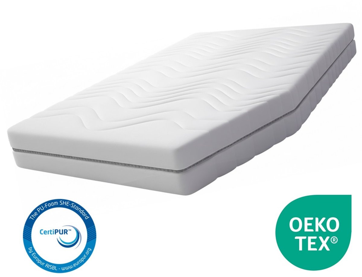 EasyBedden Matras Fransbed voor Hobby Caravan 460/495 met Koudschuim HR45, Hoogte: 16 cm
