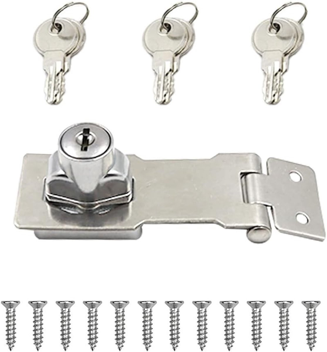 Veilige Hasp Lock voor kasten, meubels en postbussen inclusief sleutels
