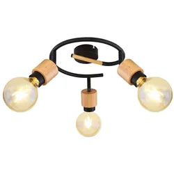 Globo 54031-3 Jorna Strahler Metall Schwarz Matt, 3X E27
