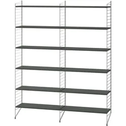 Bücherregal minimalistisch Dunkelgrau Dunkelgrau