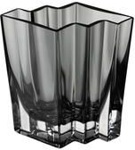 Majestic Gifts Inc. "Majestic Gifts Glass Chevron Vase, Grey- 5"" Height - 5"" Height"