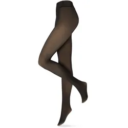Tchibo - Gefütterte Feinstrumpfhose in transparenter Optik - Damen - Gr. M - schwarz