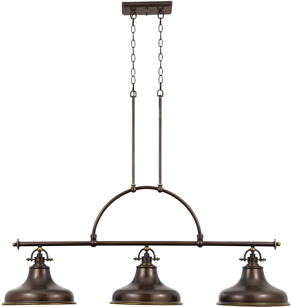Brambly Cottage Paulin 3 - Light Kitchen Island Pendant Palladian Bronze