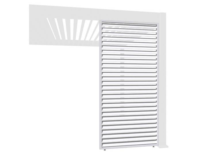 Weide horizontale Lamellenwand Sichtschutz für Pergola Aluminium Weiß