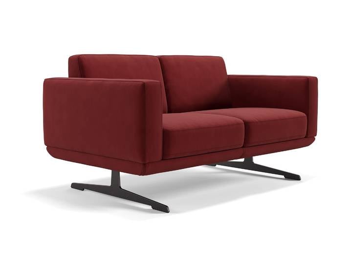 Hochwertiges Stoff 2-Sitzer Sofa MARETO Luxus Stoffcouch