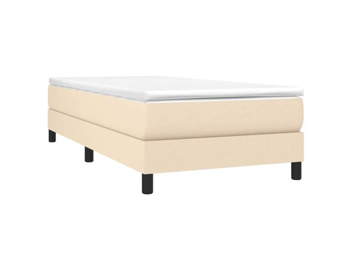 Cadre de lit Crème 90x190 cm Tissu