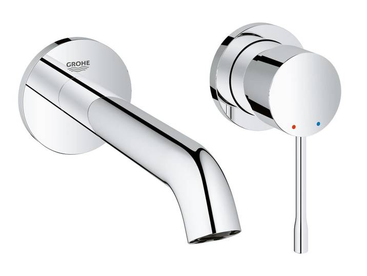 Essence Façade de Mitigeur monocommande 2 trous lavabo Taille M chrome (19408001)