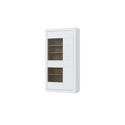 Vitrine Push-to-Open  ¦ weiß ¦ Maße (cm): B: 100,8 H: 195,9 T: 41.4