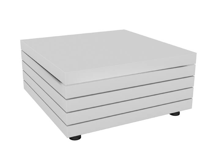 KRISTALIA table basse ROTOR (Blanc - Bois laqué brillant)