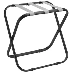 Kofferständer TRAVELER Schwarz mit Riemen Nylon Grau