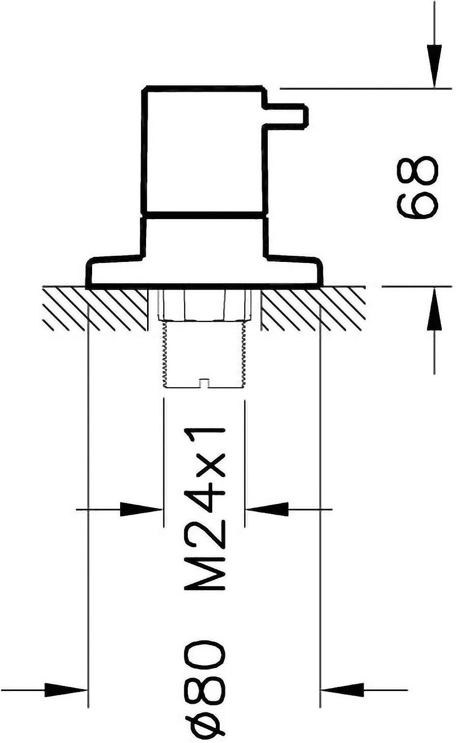 VitrA Origin Absperrventil, Unterputz