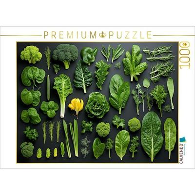 CALVENDO Puzzle Salatblätter zur gesunden Ernährung | 1000 Teile Lege-Größe 64x48cm Foto-Puzzle für glückliche Stunden