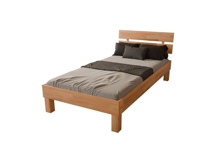 MeinMassivholz Massivholzbett PALMA Kernbuche (Verfügbar als Einzelbett & Doppelbett), Kopfpaneel, Standardmaße & Sonderlängen, Natur geölt, Made in Germany