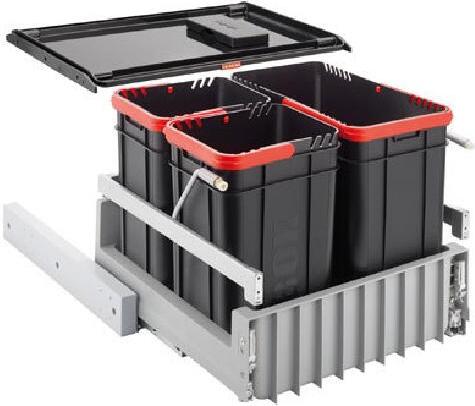Franke Abfalltrennsysteme - Abfalleimer 300-45 Trio, eingebaut 121.0150.145