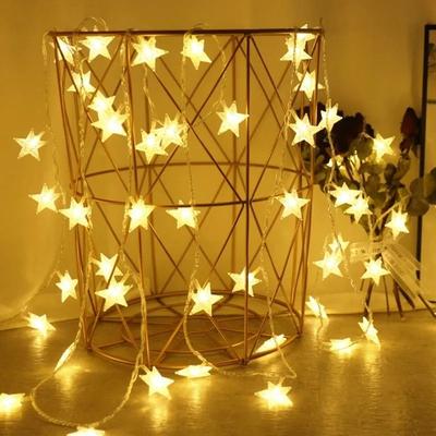 Uplifted Goods Star Glow Outdoor Fairy String Lights white usb 10m 80leds