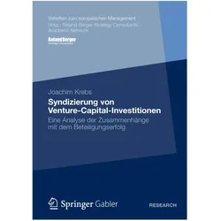 Syndizierung von Venture-Capital-Investitionen, Fachbücher von Joachim Krebs